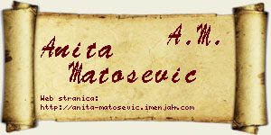 Anita Matošević vizit kartica